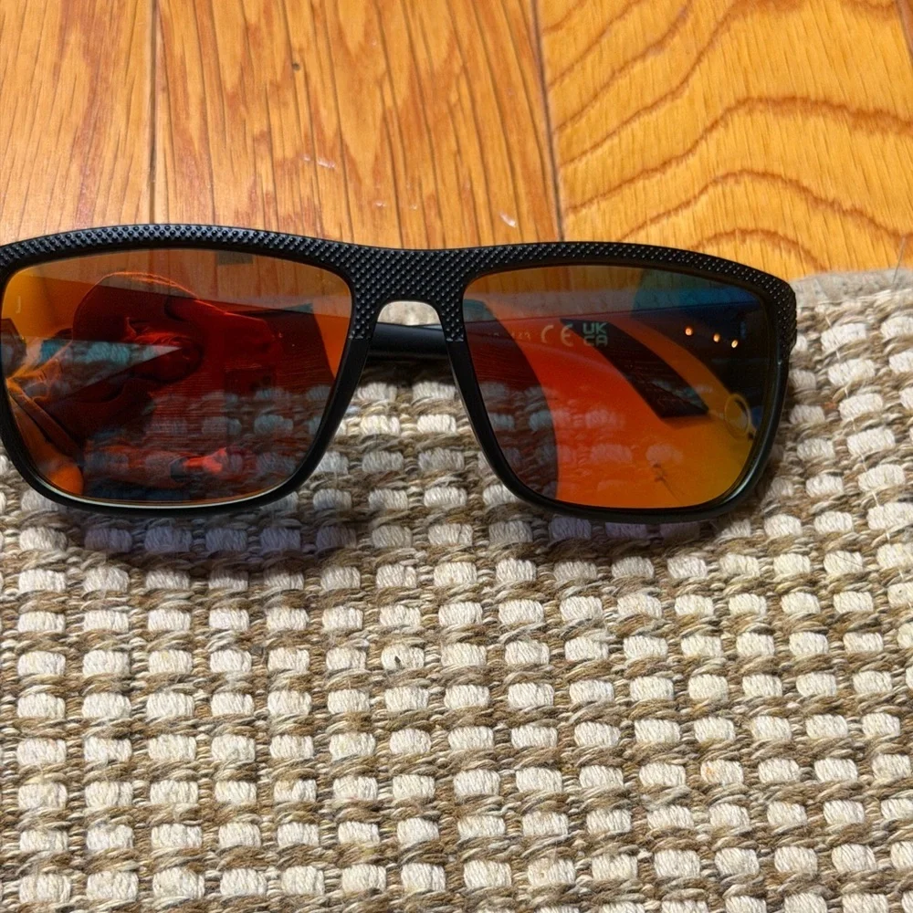 See A Better World Stylish Black and Orange Polarized Sunglasses